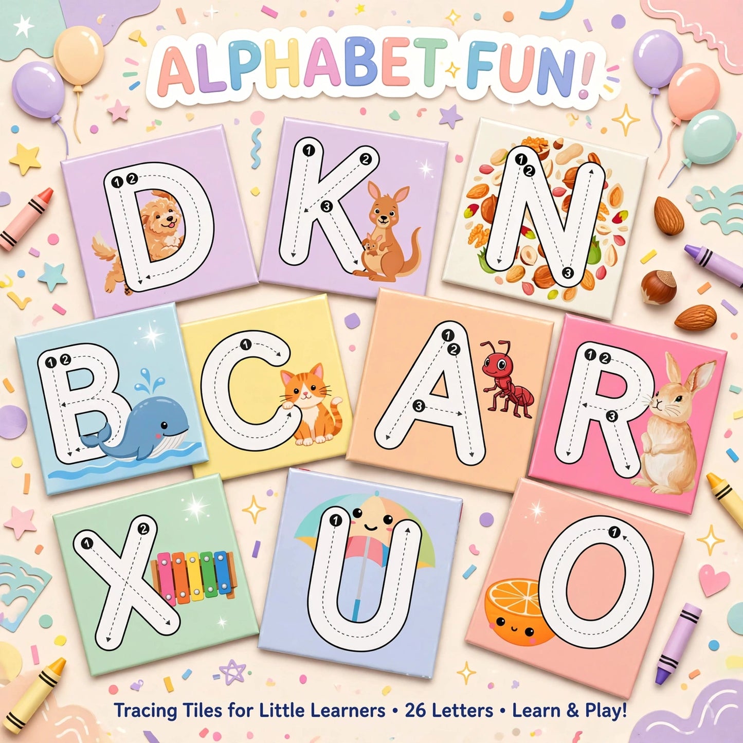 Alphabet Letter Formation magnet set (2.5 x 3.5")